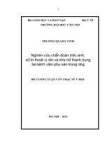Nhận xét về thái độ xử trí đối với các dị tật này tại bệnh viện phụ sản trung ương