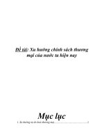 Xu hương chính sách  thương mại của nước ta hiện nay