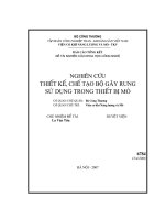 Đề tài thiết kế chế tạo bộ gây rung sử dụng trong thiết bị mỏ