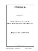 nghiên cứu thành phần hóa học lá cây sổ (dillenia indica) ở tuyên quang