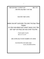 đánh giá kết quả điều trị ung thư đại trực tràng di căn gan bằng đốt nhiệt sóng cao tần kết hợp với phác đồ hóa chất folfiri