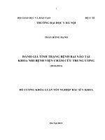 đánh giá tình trạng bệnh bại não tại khoa nhi bệnh viện châm cứu trung ương