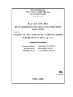 Đề tài nghiên cứu công nghệ sản xuất thép mác SAE4161 dùng để sản xuất dụng cụ y tế