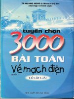 tuyển chọn 3000 bài tóan về mạch điện có lời giải