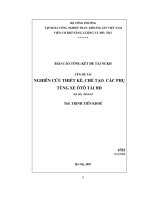 Báo cáo nghiên cứu thiết kế chế tạo các phụ tùng xe ôtô tải HD cụm van liên hợp ben lái giảm chấn bơm liên hợp ben lái b186a