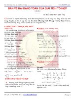 bàn về 2 dạng tóan của giải tích tổ hợp