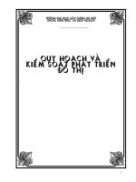 Quy hoạch và kiểm soát phát triển đô thị