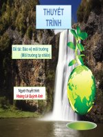 Đề tài bảo vệ môi trường (môi trường tự nhiên)