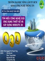 TÌM HIỂU CÔNG NGHỆ o3d ỨNG DỤNG THIẾT kế và xây DỰNG WEBSITE 3d