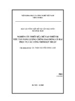 Đề tài nghiên cứu thiết kế chế tạo thiết bị tiêu tán năng lượng chống dao động có hại phục vụ các công trình kỹ thuật