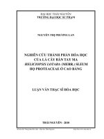 nghiên cứu thành phần hoá học của lá cây bàn tay ma - heliciopsis lobata (merr.) sleum họ proteaceae ở cao bằng
