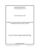 nghiên cứu sự tạo phức của một số nguyên tố đất hiếm (pr, nd, sm) với l_glyxin