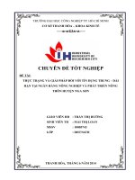 thực trạng và giải pháp đối với tín dụng trung – dài hạn tại ngân hàng nông nghiệp và phát triển nông thôn huyện nga sơn.doc