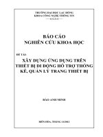 Luận văn công nghệ thông tin xây dựng ứng dụng trên thiết bị di động hỗ trợ thống kê, quản lý trang thiết bị