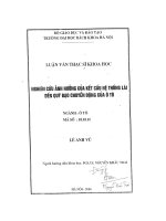 Luận văn nghiên cứu ảnh hưởng của kết cấu hệ thống lái đến quỹ đạo chuyển động của ô tô