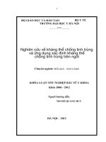 nghiên cứu về kháng thể chống tinh trùng và ứng dụng  xác định kháng thể chống tinh trùng trên người