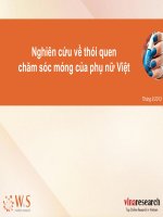 báo cáo nhanh về thói quen chăm sóc móng