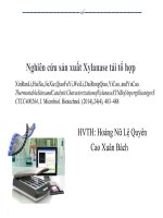 Nghiên cứu sản xuất xylanase tái tổ hợp