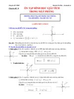 ôn tập hình học giải tích trong mặt phẳng