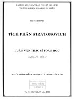 Luận văn thạc sĩ toán học tích phân stratonocvich