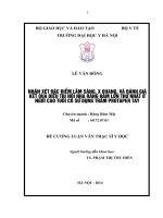 nhận xét đặc điểm lâm sàng, x quang, và đánh giá kết quả điều trị nội nha răng hàm lớn thứ nhất ở người cao tuổi có sử dụng trâm protaper tay