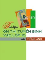Tài liệu ôn thi tuyển sinh vào lớp 10 môn Tiếng Anh