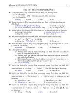 Trắc nghiệm vật lí:Động Học Chất Điểm