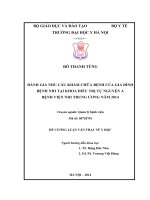 đánh giá nhu cầu khám chữa bệnh của gia đình bệnh nhi tại khoa điều trị tự nguyện a – bệnh viện nhi trung ương năm 2014
