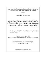 Nghiên cứu vấn đề tối ưu hóa công suất phát cho hệ thống truyền thông mimo hợp tác