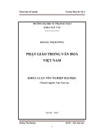 Khóa luận tốt nghiệp phật giáo trong văn hóa việt nam