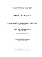 Khảo sát tính nhạy khí của màng sno2 pha tạp SP