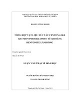 Tổng hợp vật liệu xúc tác fenton like alfe montmorillonite từ khoáng bentonite lâm đồng