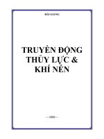 thiết kế truyền động thủy lực