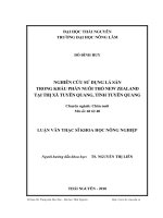 nghiên cứu sử dụng lá sắn trong khẩu phần chăn nuôi thỏ new zealand tại thị xã tuyên quang, tỉnh tuyên quang