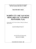Nghiên cứu chế tạo màng mỏng điện sắc vanadium pentoxide ( v2o5 )