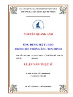 ứng dụng mã turbo trong hệ thống ăng ten mimo