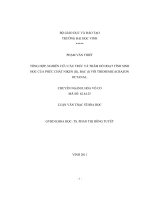 Tích hợp, nghiên cứu cấu trúc và thăm dò hoạt tính sinh học của phức chất niken (II), bạc (i) với thiosemicacbazon octanal