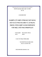 Nghiên cứu biến tính đất sét bằng dẫn xuất polyol béo và áp dụng trong tổng hợp nanocomposite với nhựa nền polyprolyen