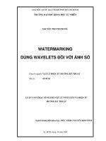 Watermarking dùng wavelets đối với ảnh số