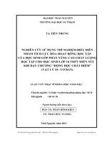 nghiên cứu sử dụng thí nghiệm biểu diễn nhằm tích cực hóa hoạt động học tập của học sinh góp phần nâng cao chất lượng học tập cho học sinh lớp 10 thpt miền núi khi dạy chương động học chất điểm (vật lý 10 - cơ bản)