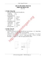 ĐỒ ÁN NỀN MÓNG THIẾT KẾ MÓNG CỌC