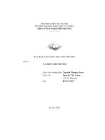 Đề tài tai biến môi trường