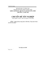 Chuyên đề đánh giá thực trạng quản lý chất thải y tế nguy hại trên địa bàn tỉnh nam định