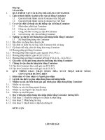 ĐỀ TÀI VẬN TẢI BẰNG CONTAINER VÀ QUY TRINH GIAO NHẬN