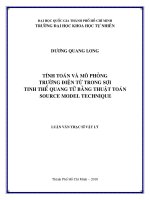 Tính toán và mô phỏng trường điện từ trong sợi tinh thể quang tử bằng thuật toán source model technique