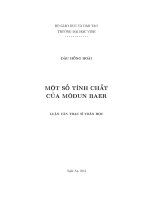 Luận văn thạc sĩ toán học Một số tính chất của môđun baer