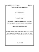 xử trí đáp ứng kém với kích thích buồng trứng trong thụ tinh trong ống nghiệm