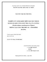Nghiên cứu sinh khối trên mặt đất nhằm đánh giá khả năng hấp thụ CO2 của luồng dendrocalamus membranaceus munro trồng tại LÀNG TRE PHÚ AN - TỈNH BÌNH DƯƠNG