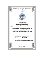 Chuyên đề hoàn thiện kế toán chi phí sản xuất và tính giá thành sản phẩm tại công ty mẹ Tổng công ty thiết bị điện Việt nam