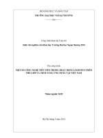 MỘT SỐ CÔNG NGHỆ TIÊN TIẾN TRONG HOẠT ĐỘNG LOGISTICS TRÊN THẾ GIỚI VÀ TIỀM NĂNG ỨNG DỤNG TẠI VIỆT